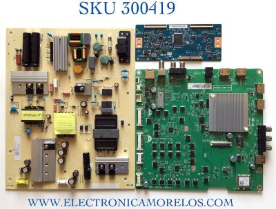 KIT DE TARJETAS PARA TV VIZIO / MAIN 756TXKCB02K013 / 715GA671-M01-B00-004Y / XKCB02K013 / T-CON / 5555T32C28 / FUENTE ADTVJ1821AC6 / 715G9208-P02-001-003S / PANEL TPT550U1-QVN05.U REV:S5DB1J / DISPLAY 5555T32S18 / MODELO M55Q7-H1 / M55Q7-H1 LTCWZX